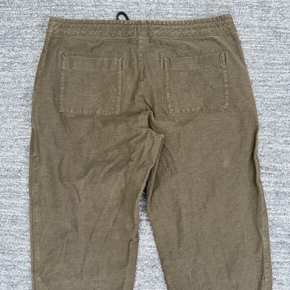 James Perse Pants Men 3 Large Green Cotton Pull On Joggers Utility Pockets Army - Picture 11 of 12